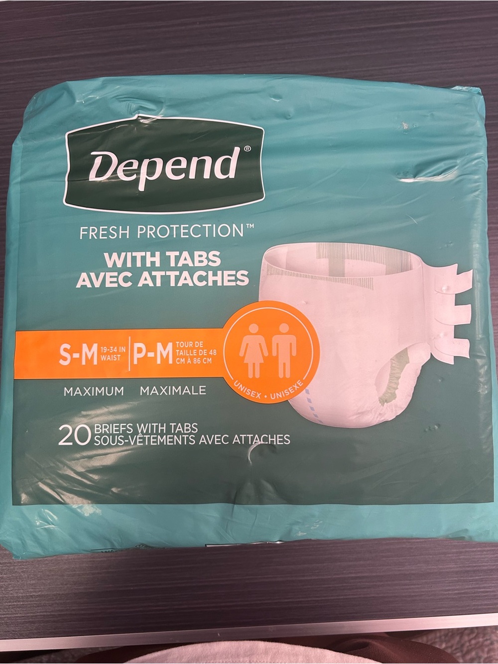 Depend Fresh Protection Briefs with Tabs - 20 count
